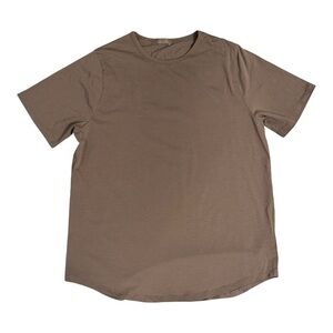 Nuuds Men’s Short Sleeve Curved Hem Tee in “Mocha” XL